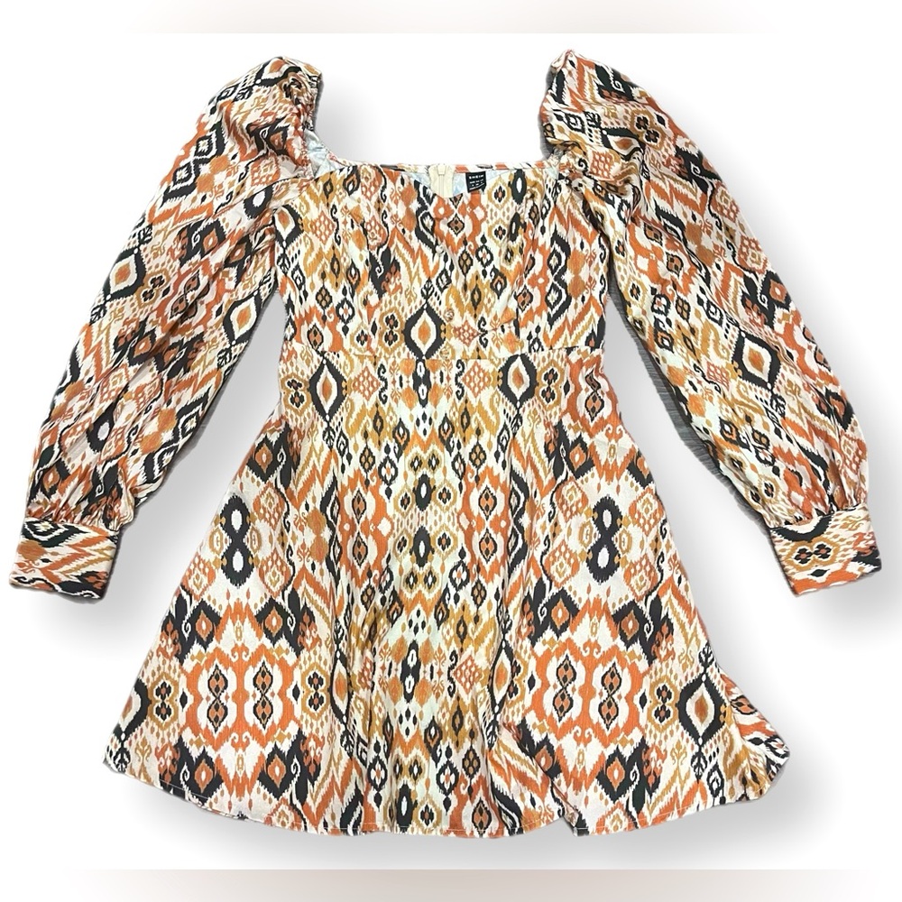 Shein Geometric Style Long Sleeve Dress
